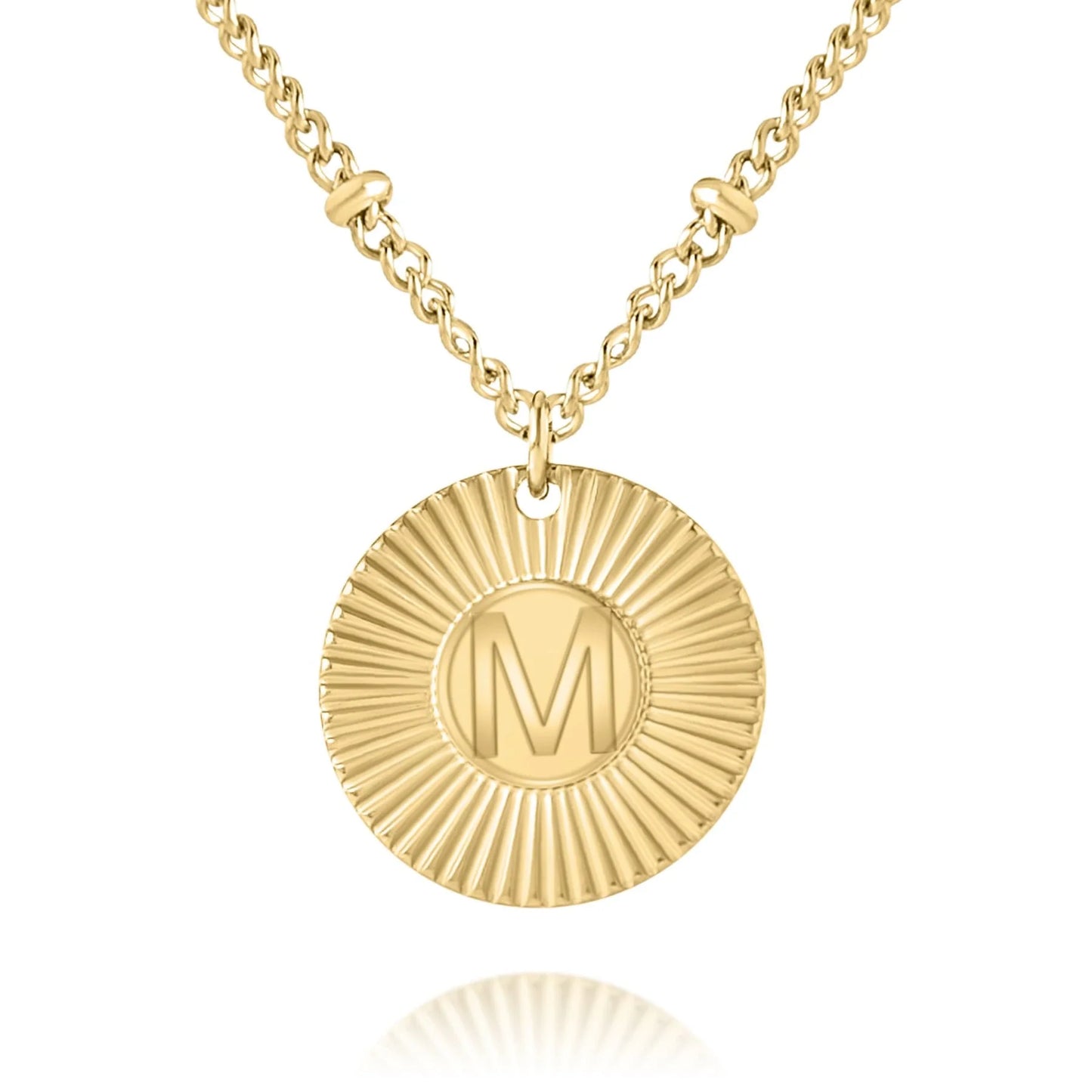 Collier Medaille Initiale Sunshine