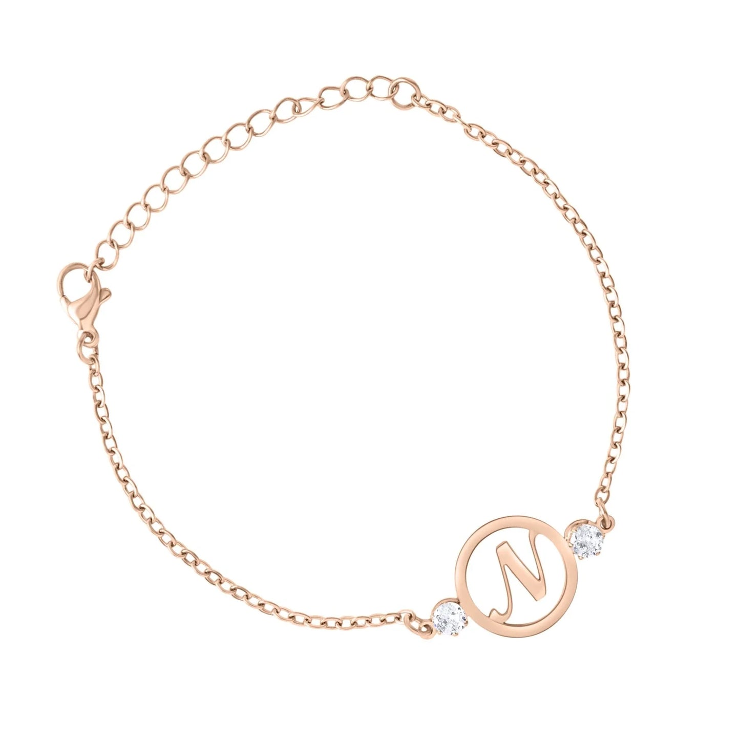 Personalisierte Initialen- und Steinarmband