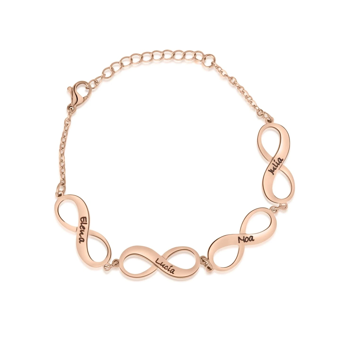 Personalisierbares Armband mit Unendlichkeit Charm