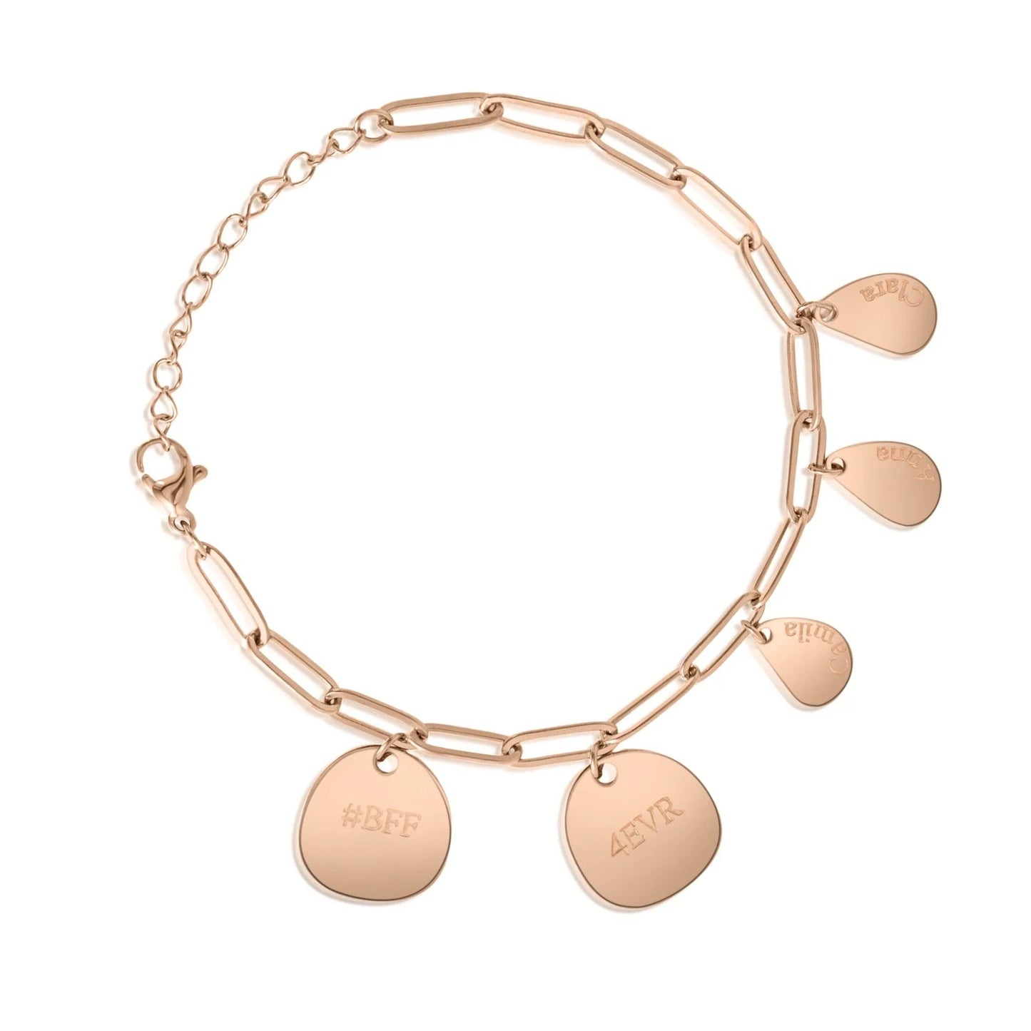 Personalisierbares Haselnuss Charm Armband