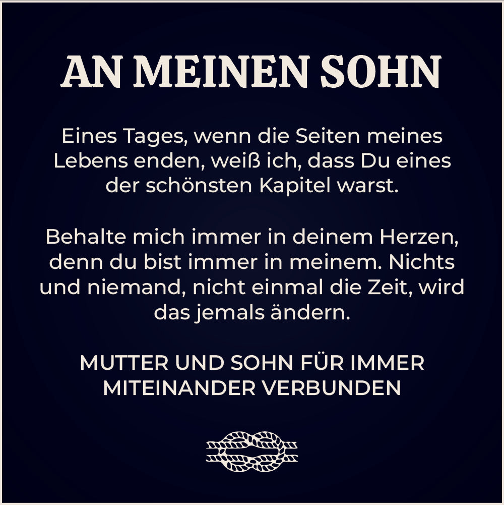 An Meinen Sohn - Herren Unendlichkeit Lederarmband mit Geschenkbox