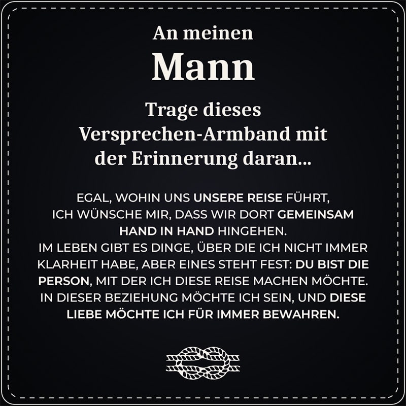 An Meinen Mann - Herren Unendlichkeit Lederarmband mit Geschenkbox