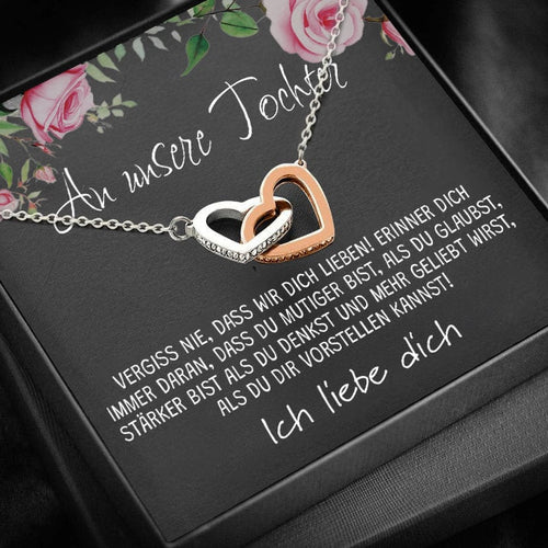 Doppel Herzkette - An unsere Tochter
