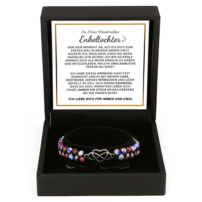 An meine wunderschöne Enkeltochter - Unendlichkeit & Herz Armband