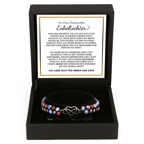 An meine wunderschöne Enkeltochter - Unendlichkeit & Herz Armband