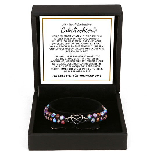 An meine wunderschöne Enkeltochter - Unendlichkeit & Herz Armband