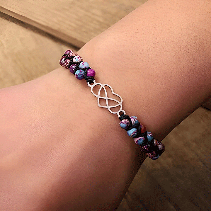 An meine wunderschöne Enkeltochter - Unendlichkeit & Herz Armband