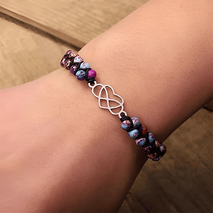 An meine wunderschöne Enkeltochter - Unendlichkeit & Herz Armband