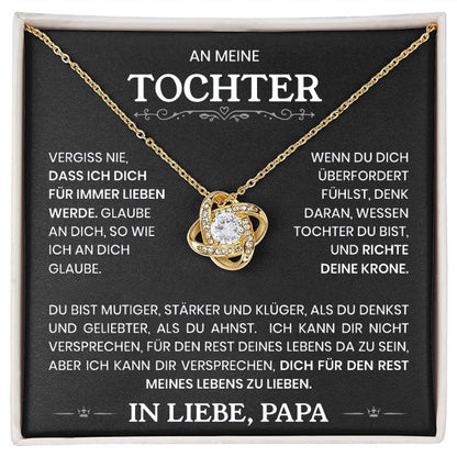 14k Weißgold Knoten Halskette - An meine Tochter von Papa