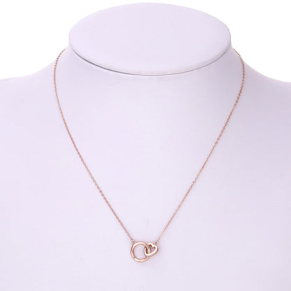 14k Weißgold Ausführung Ring & Herz Halskette - An meine Tochter