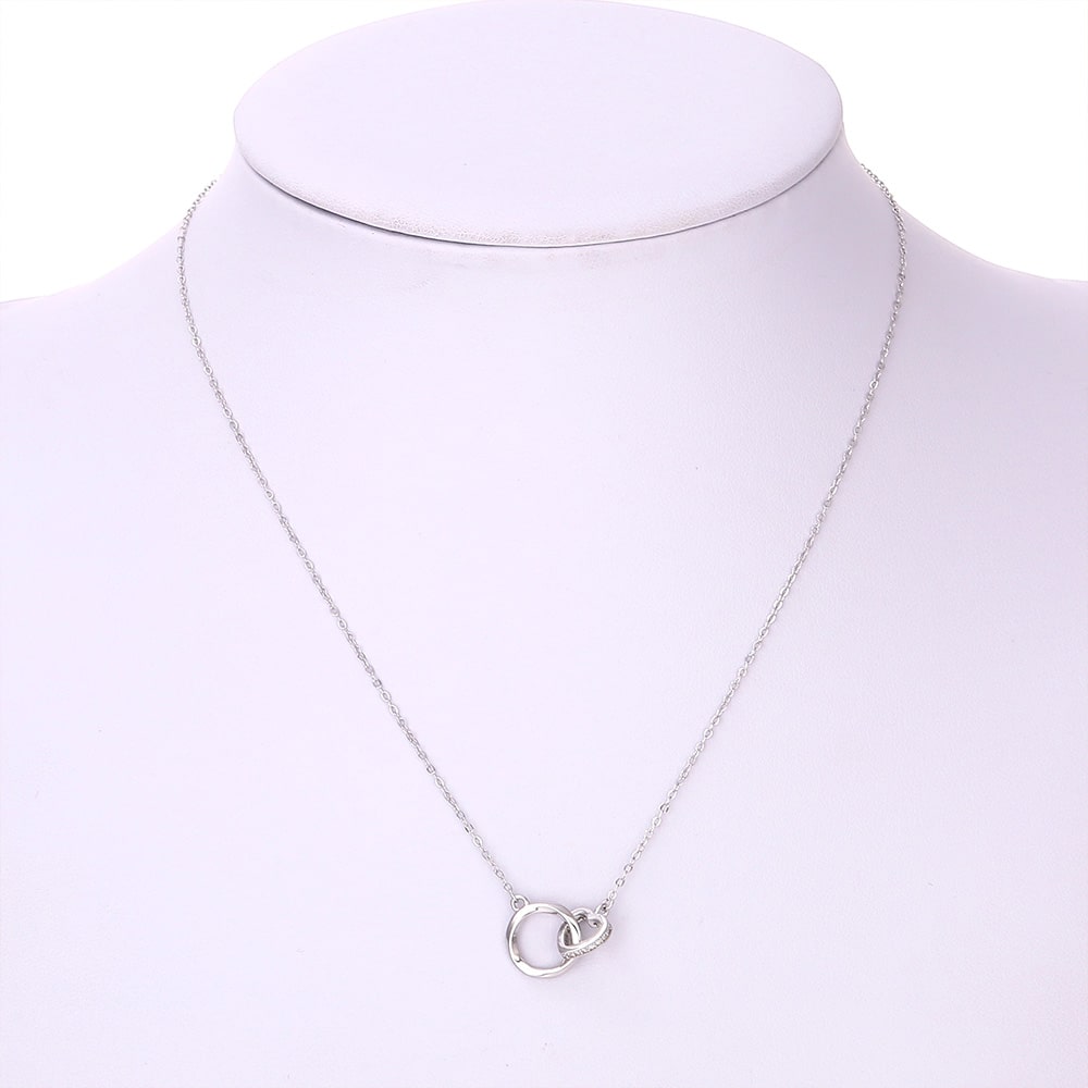 14k Weißgold Ausführung Ring & Herz Halskette - An meine Tochter