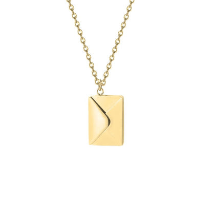 18k Gold Ausführung Liebesbrief Halskette - Geschenkset