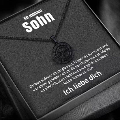 An meinen Sohn - Kompass Anhänger