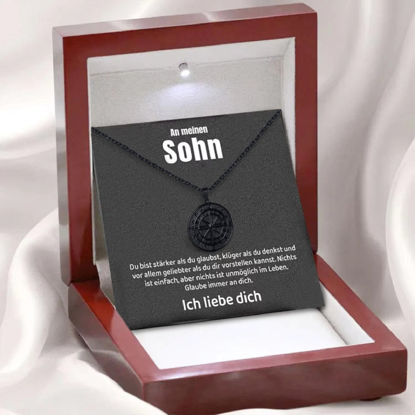 An meinen Sohn - Kompass Anhänger