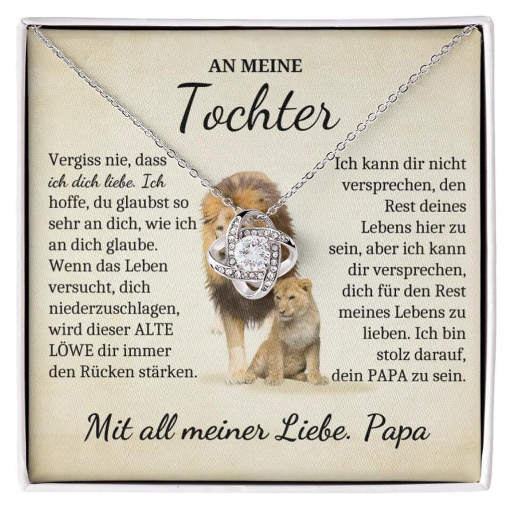 14k Weißgold Ausführung Halskette - An meine Tochter