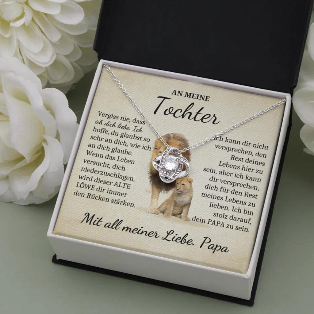 14k Weißgold Ausführung Halskette - An meine Tochter