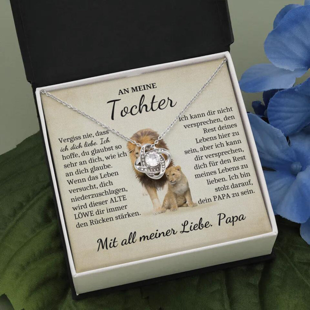 14k Weißgold Ausführung Halskette - An meine Tochter