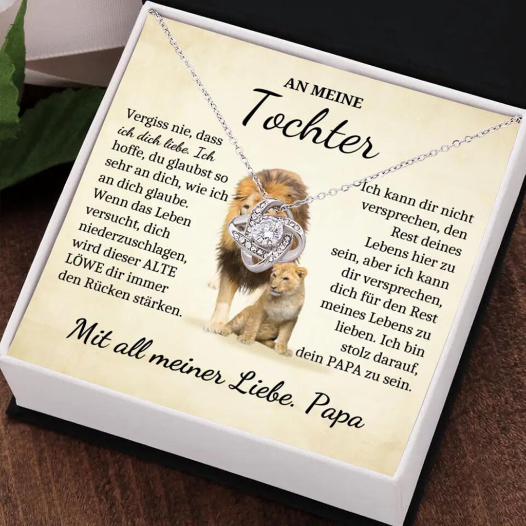 14k Weißgold Ausführung Halskette - An meine Tochter