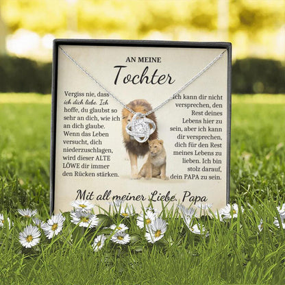 14k Weißgold Ausführung Halskette - An meine Tochter