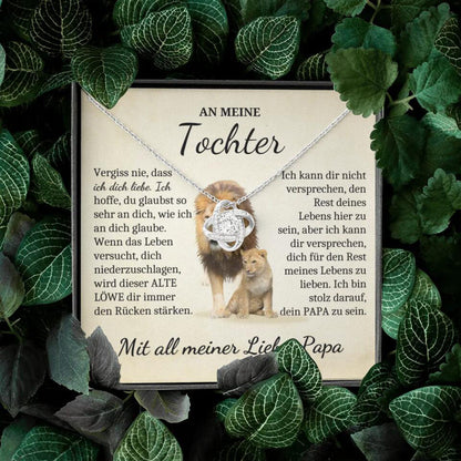 14k Weißgold Ausführung Halskette - An meine Tochter