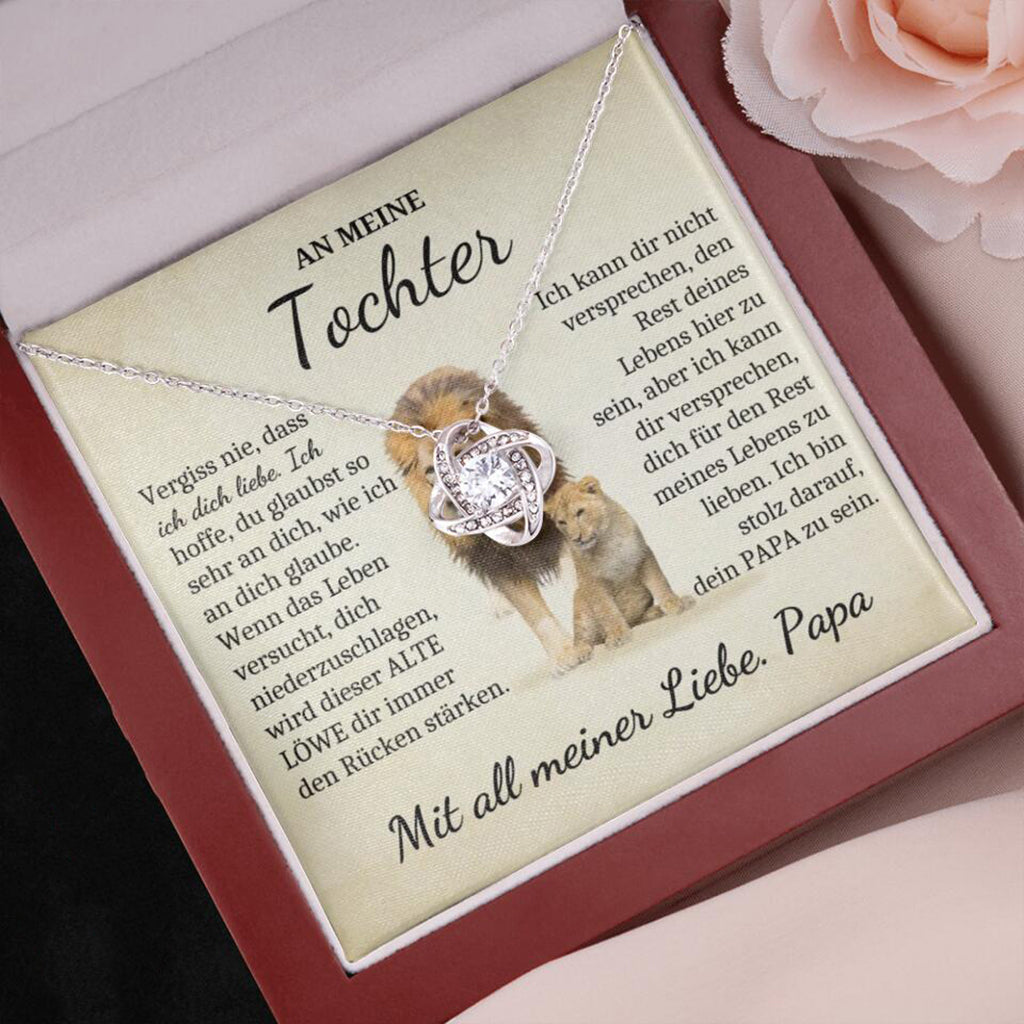 14k Weißgold Ausführung Halskette - An meine Tochter