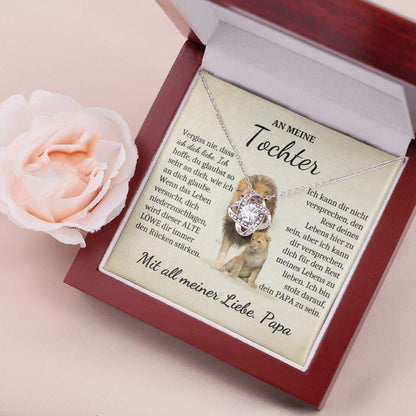 14k Weißgold Ausführung Halskette - An meine Tochter