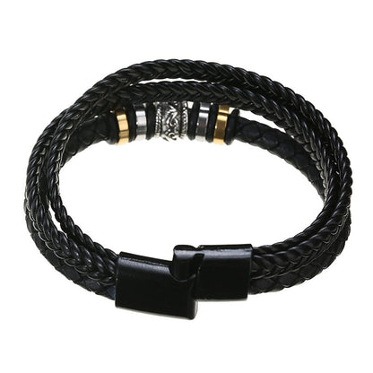 An meinen Sohn - Ich liebe dich - Herren Lederarmband