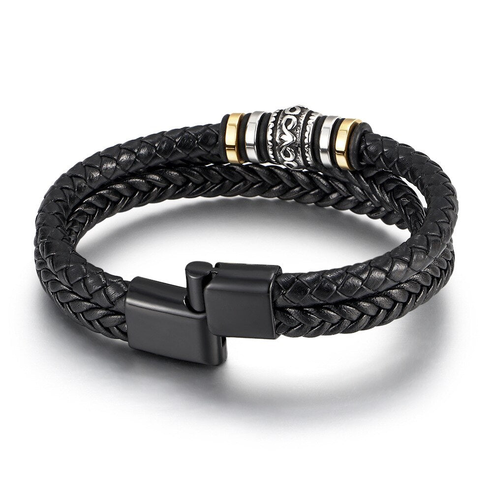 An meinen Sohn - Ich liebe dich - Herren Lederarmband