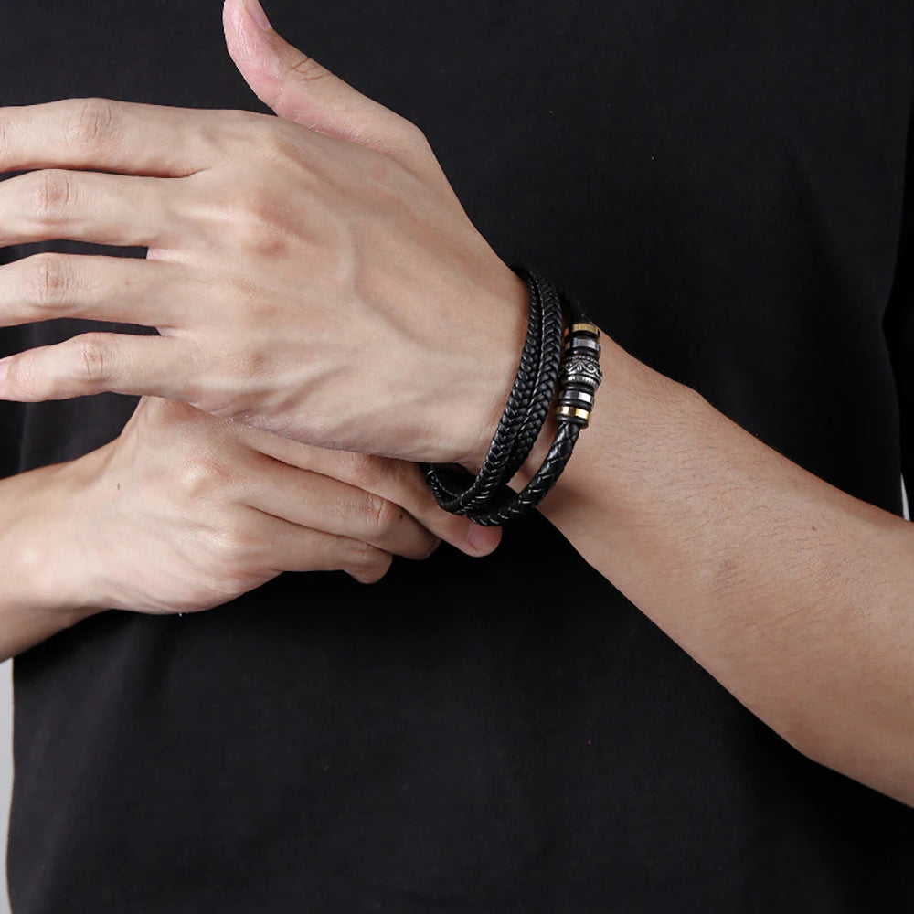 An meinen Sohn - Ich liebe dich - Herren Lederarmband