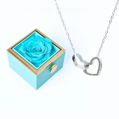 Ewige Rosenbox & Personalisierte Halskette