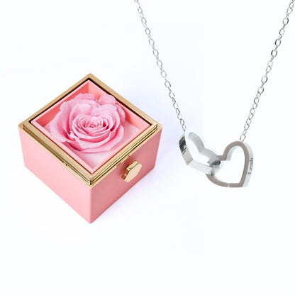 Ewige Rosenbox & Personalisierte Halskette