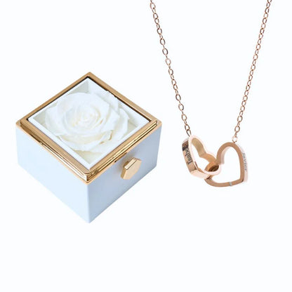 Ewige Rosenbox & Personalisierte Halskette