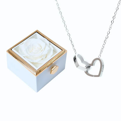 Ewige Rosenbox & Personalisierte Halskette