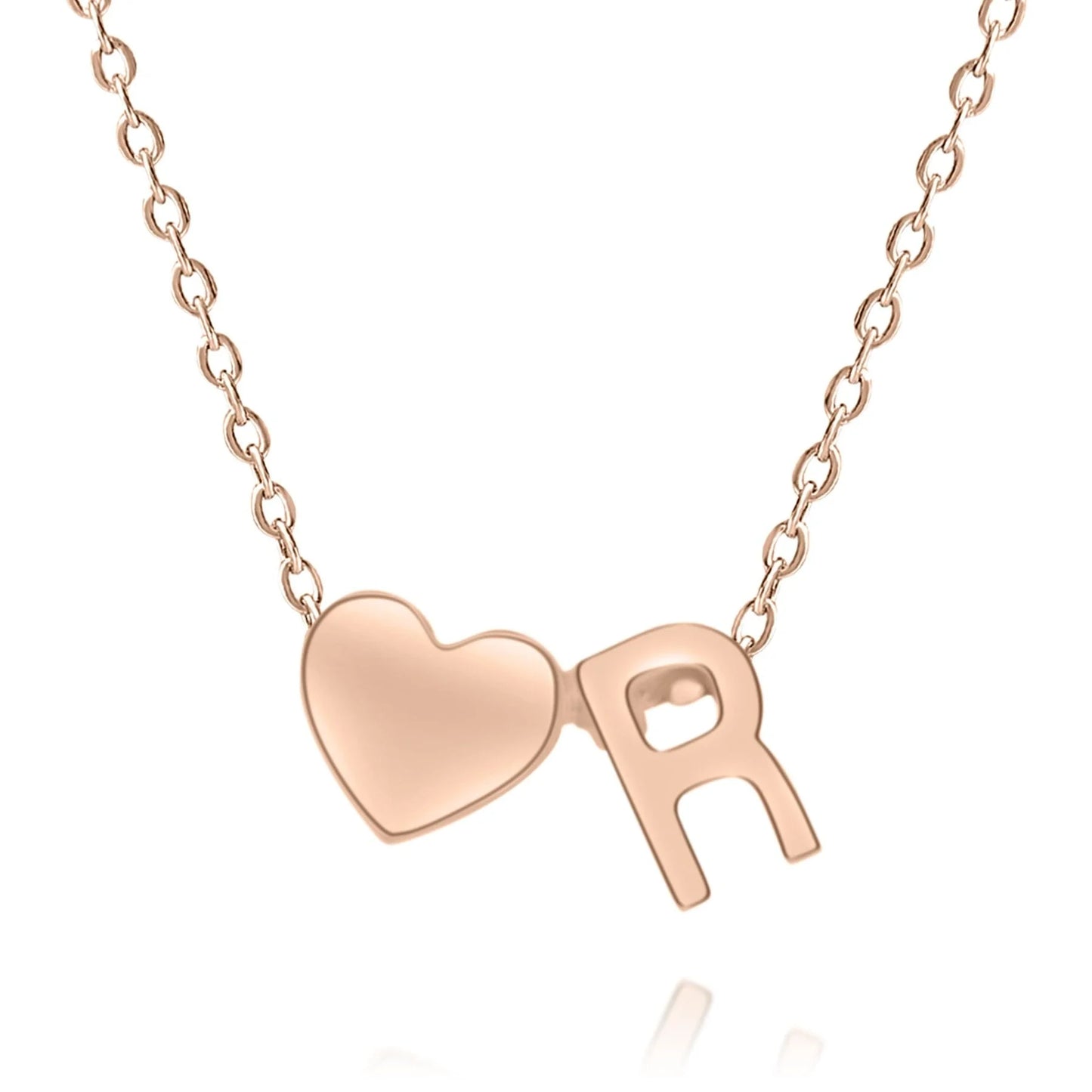 Personalisierte Herzinitialen-Halskette