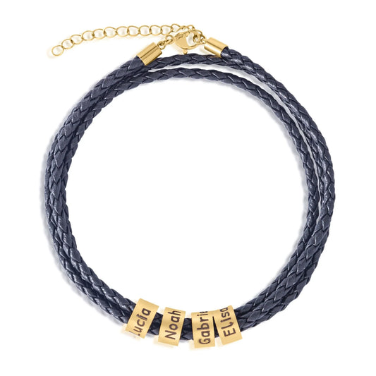 Personalisierbares Herrenarmband aus Kunstleder