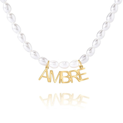 Namenscollier Perlen