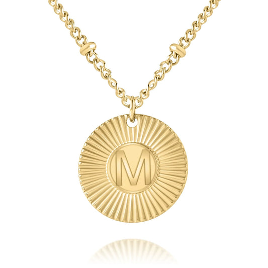 Collier Medaille Initiale Sunshine