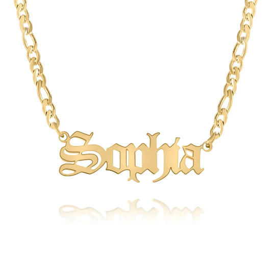 Personalisierte Gothic Namenscollier