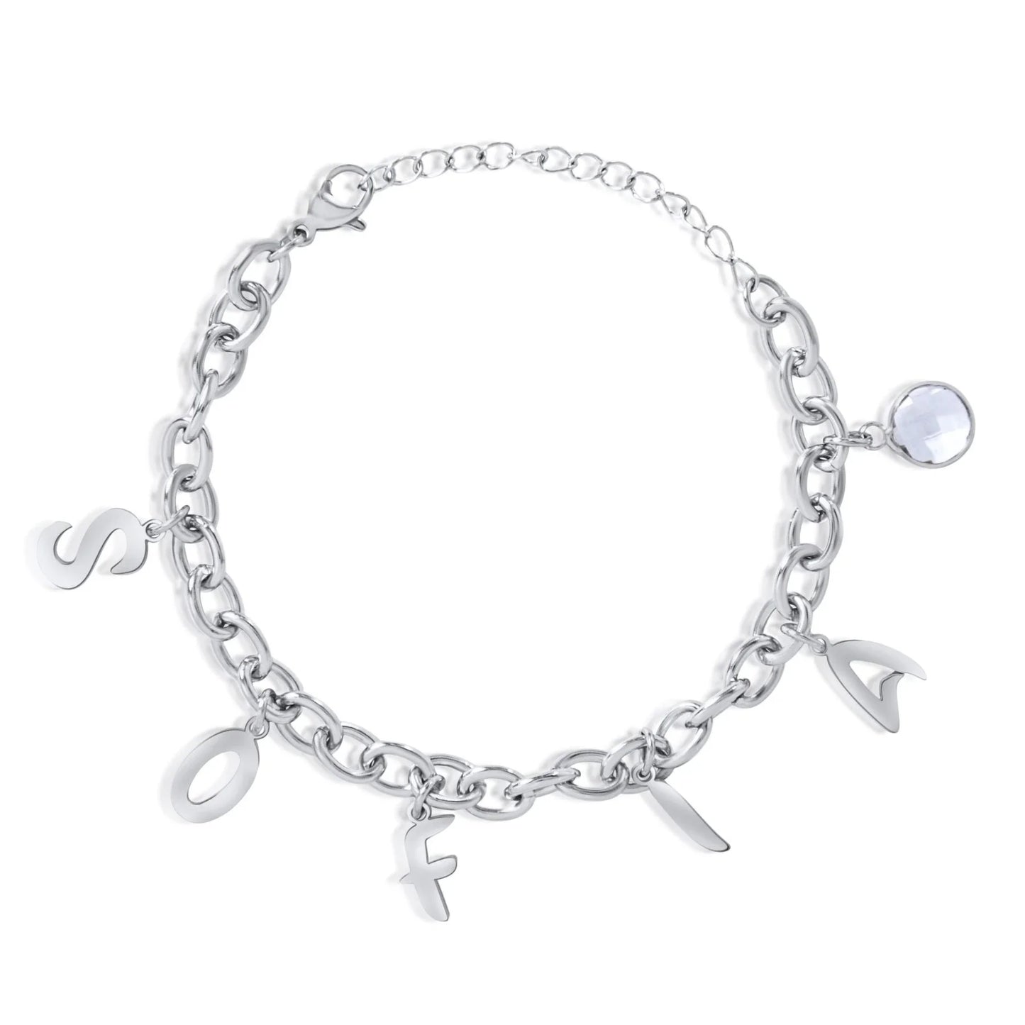 Armband mit Buchstabenanhängern