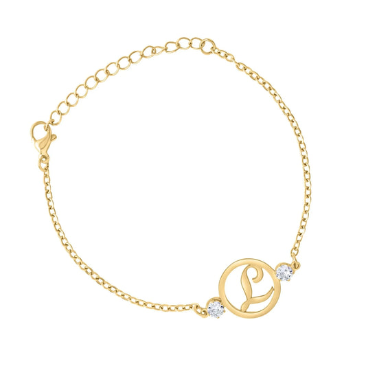 Personalisierte Initialen- und Steinarmband