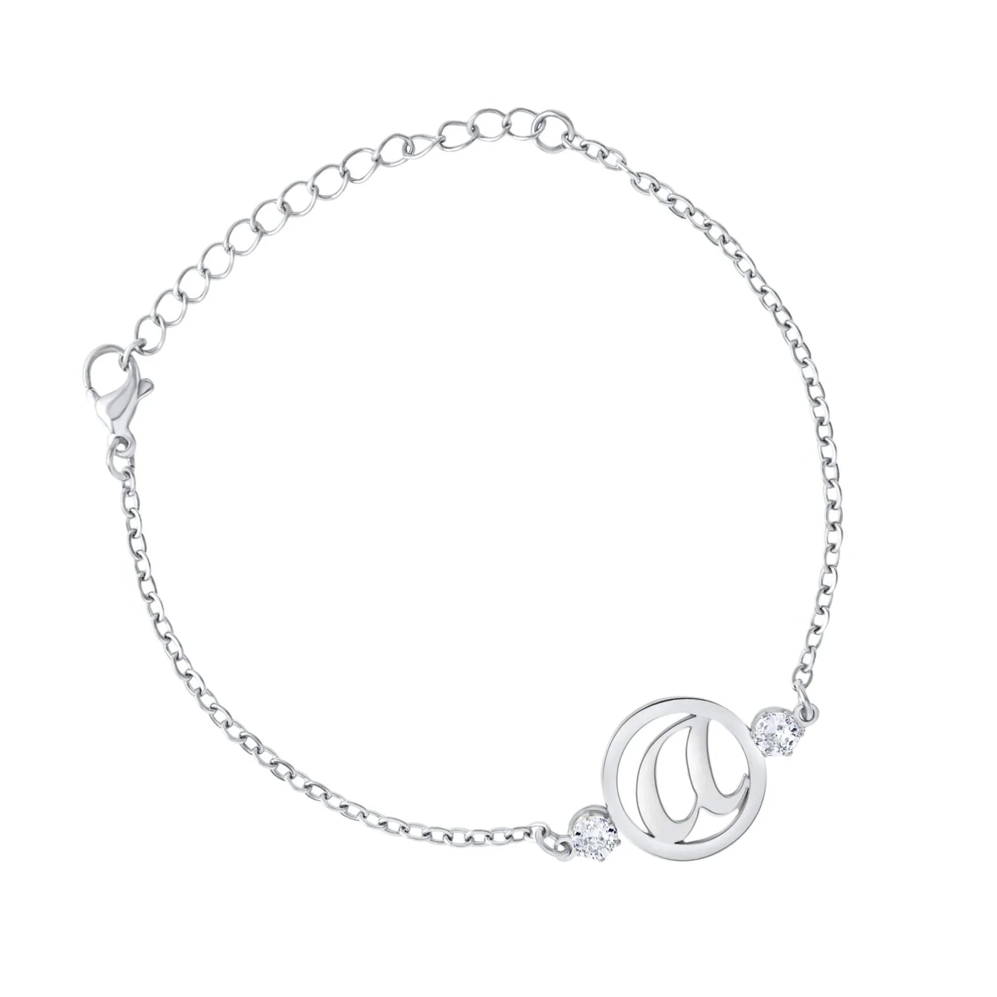Personalisierte Initialen- und Steinarmband