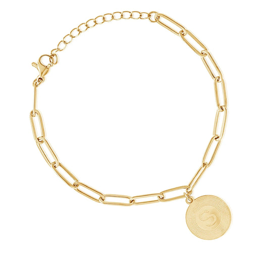 Personalisierte Sunburst-Initialen-Armband