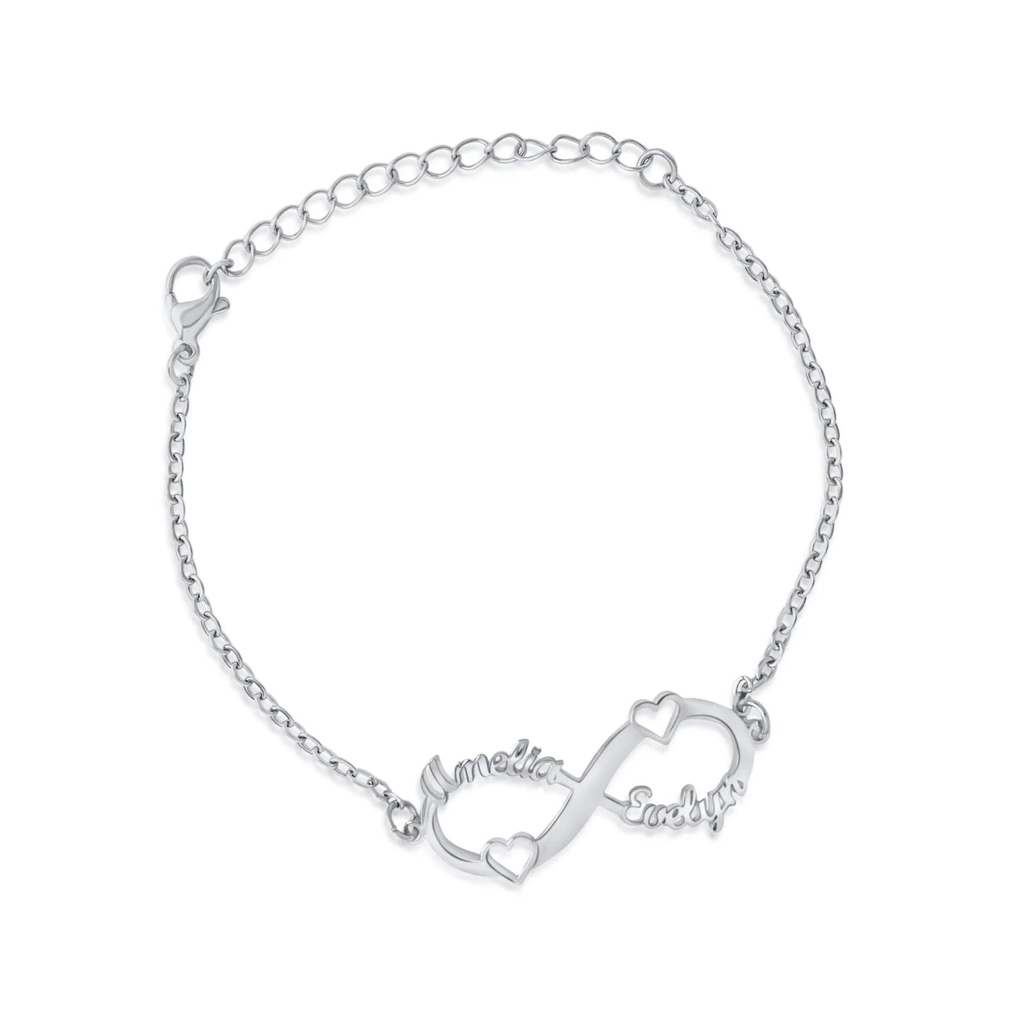 Doppelherz-Unendlichkeit-Armband