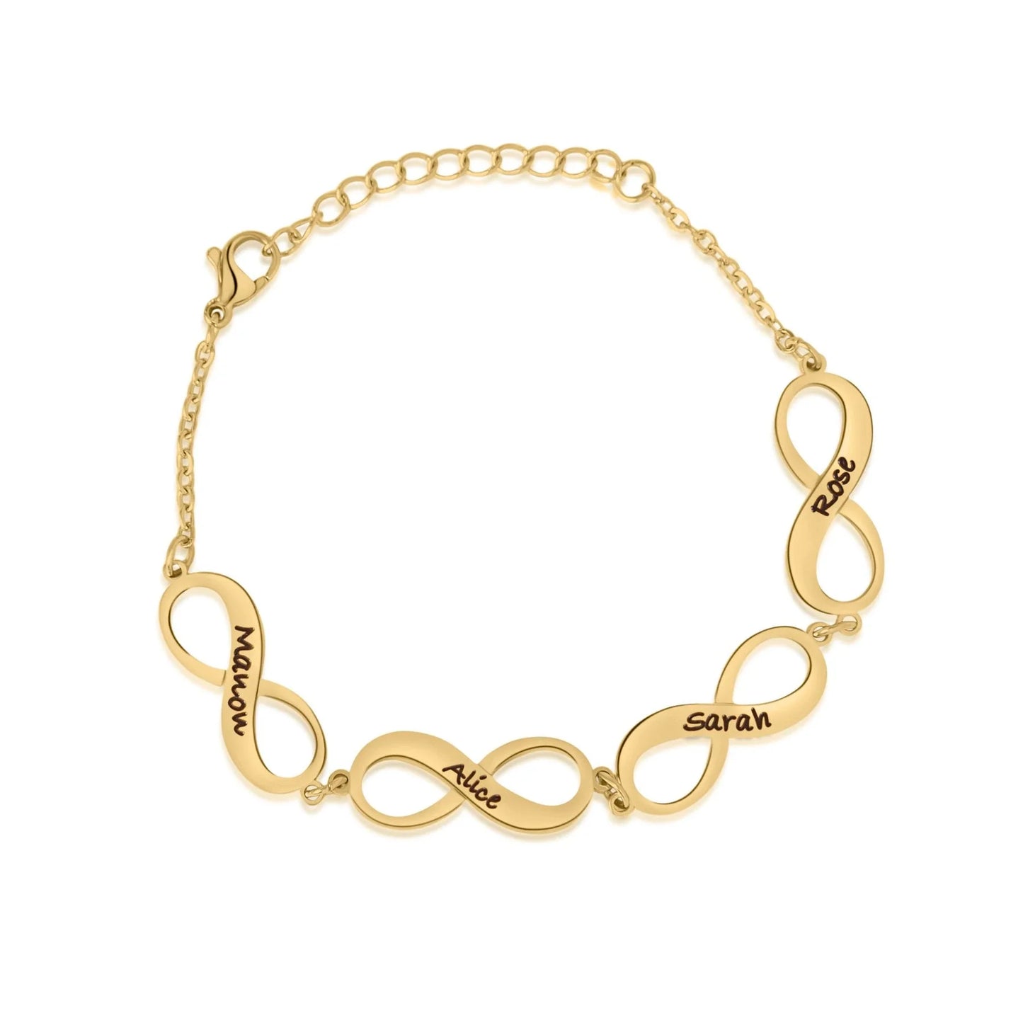Personalisierbares Armband mit Unendlichkeit Charm