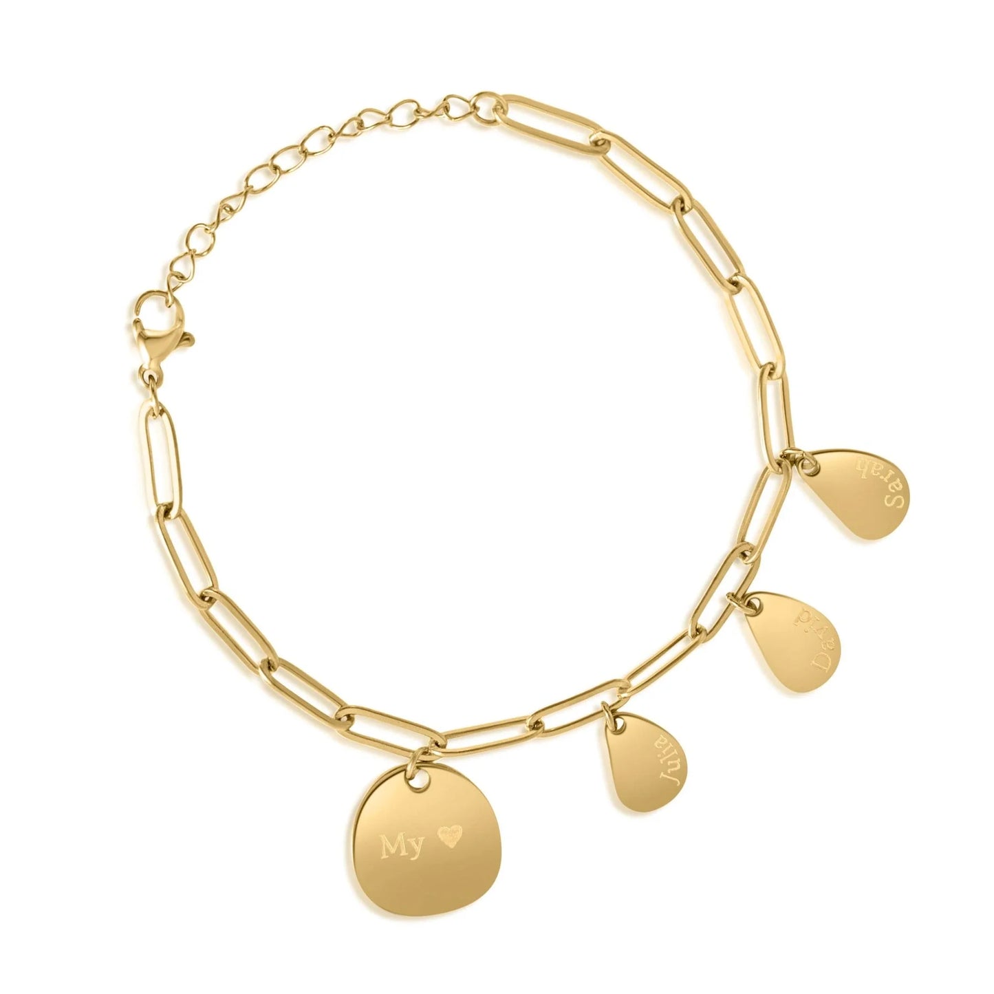 Personalisierbares Haselnuss Charm Armband