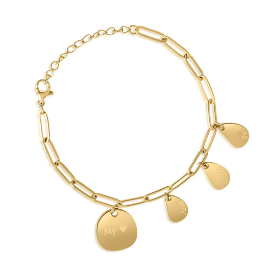 Personalisierbares Haselnuss Charm Armband