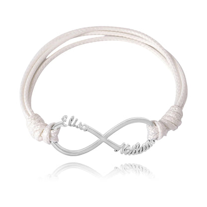 Personalisierbares Infinity Cord Armband