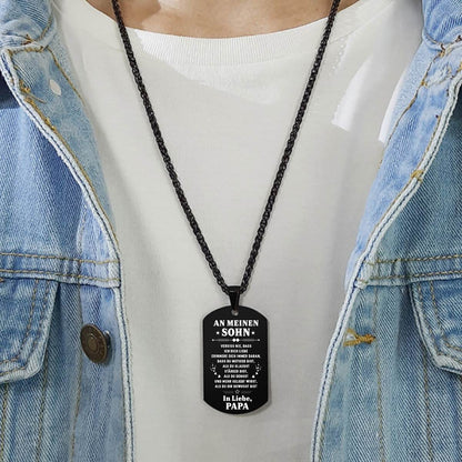 Anhänger - An meinen Sohn von Papa - Vergiss nie