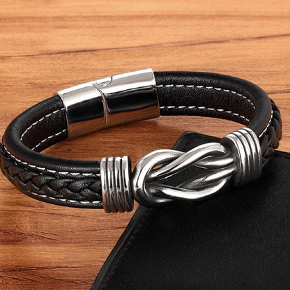 Mutter und Sohn Für Immer Miteinander Verbunden - Geflochtenes Lederarmband