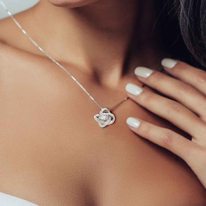 14k Weißgold Ausführung Halskette - An meine Tochter